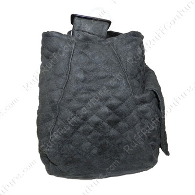 Coco Bow Quilted Snuggle Sack - large with Adjustable Strap - Black Lining