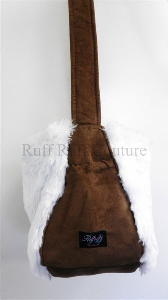 Lots of Chocolate with Ice Blue Fur Snuggle Sack