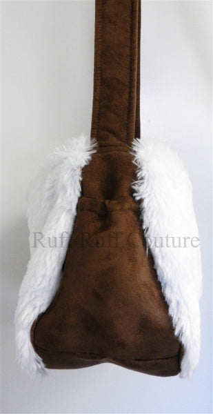 Lots of Chocolate with Ice Blue Fur Snuggle Sack
