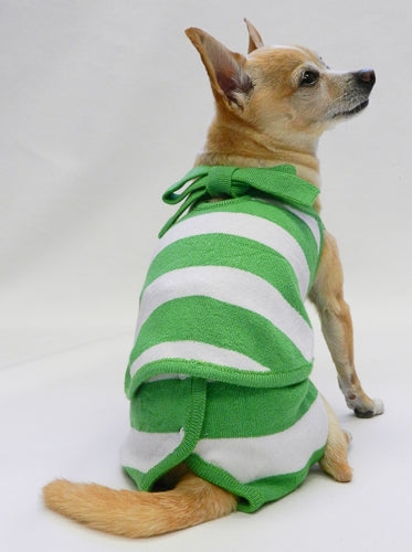 Green and White Striped Tank and Bloomer Set